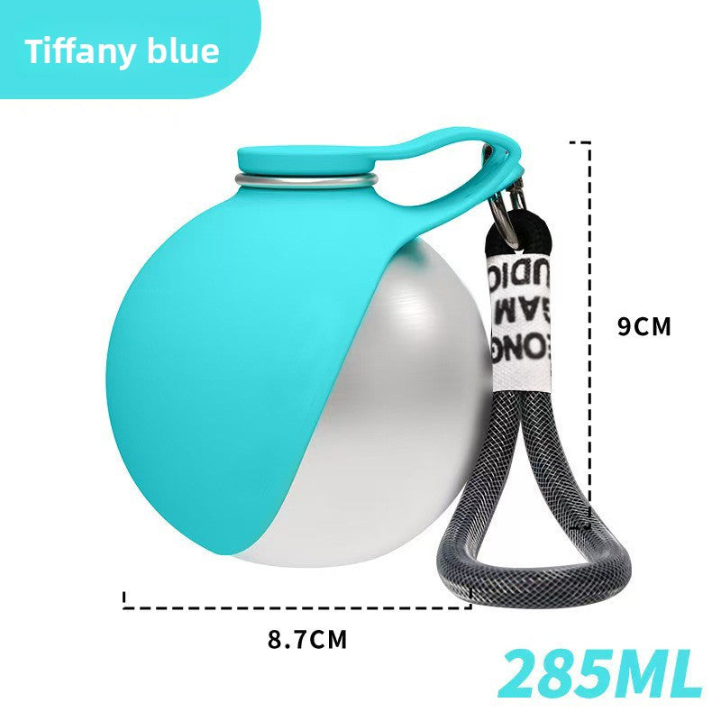 Portable Pet Water Bottle with Silicone Bowl